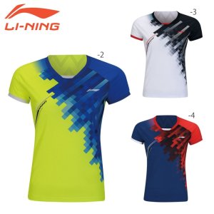 画像1: LI-NING　レディースゲームシャツ　ブルー　Mサイズ/AAYR196 (1)